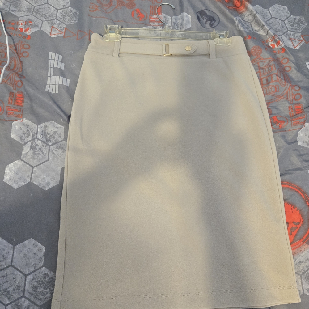 Soho Beige Pencil Skirt